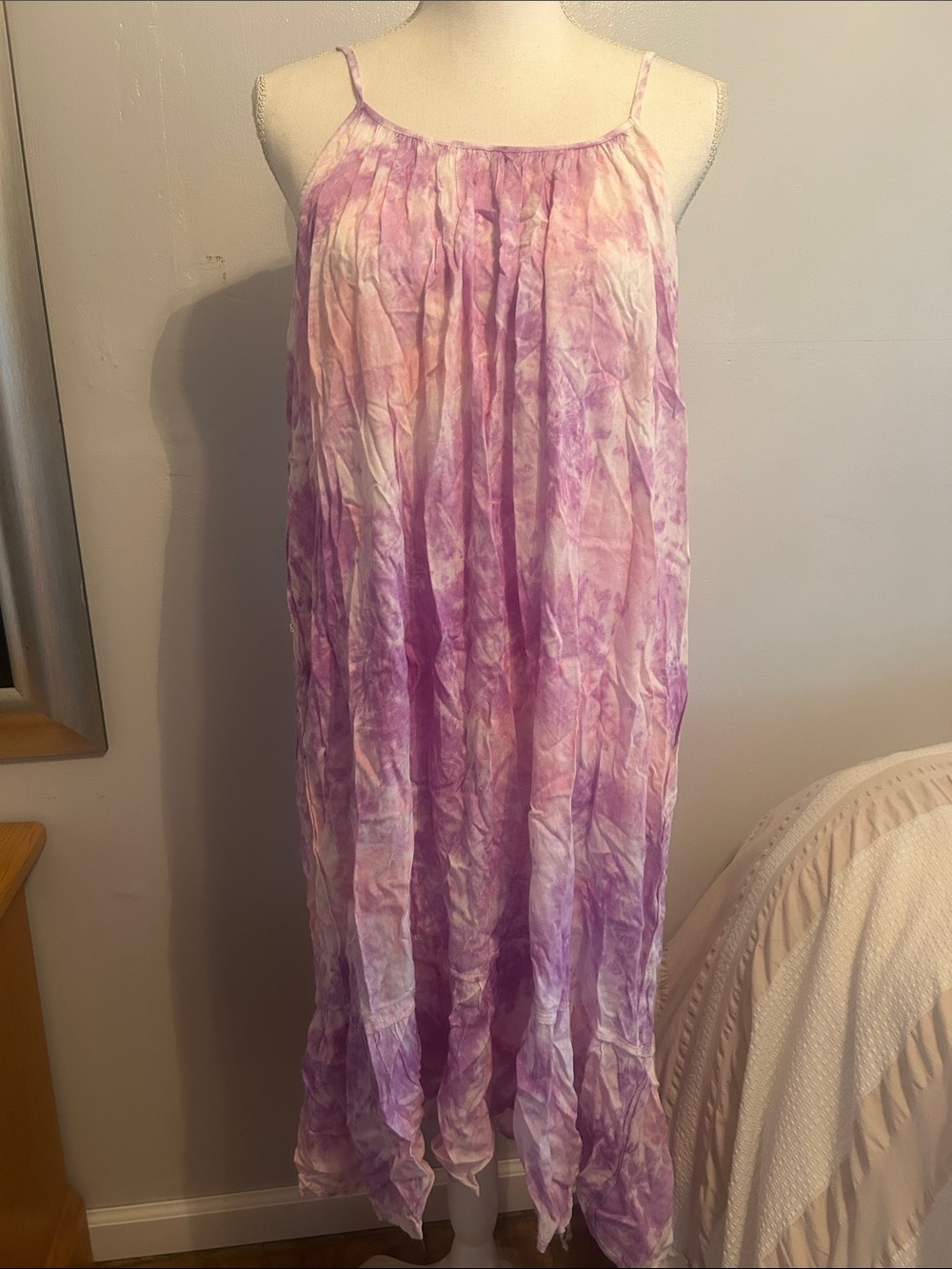 Raviya Lavender Tie Dye Maxi Adjustable Strap Dress